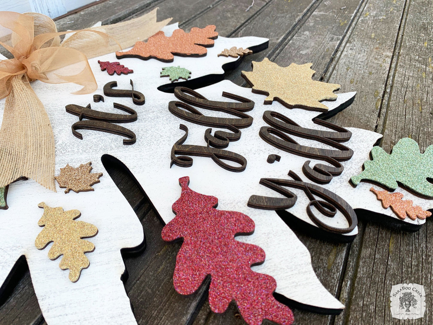 Autumn Decor Handmade in Layered Wood