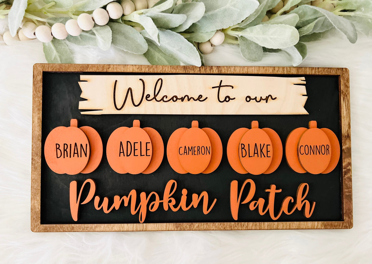 Personalized Fall Family Sign