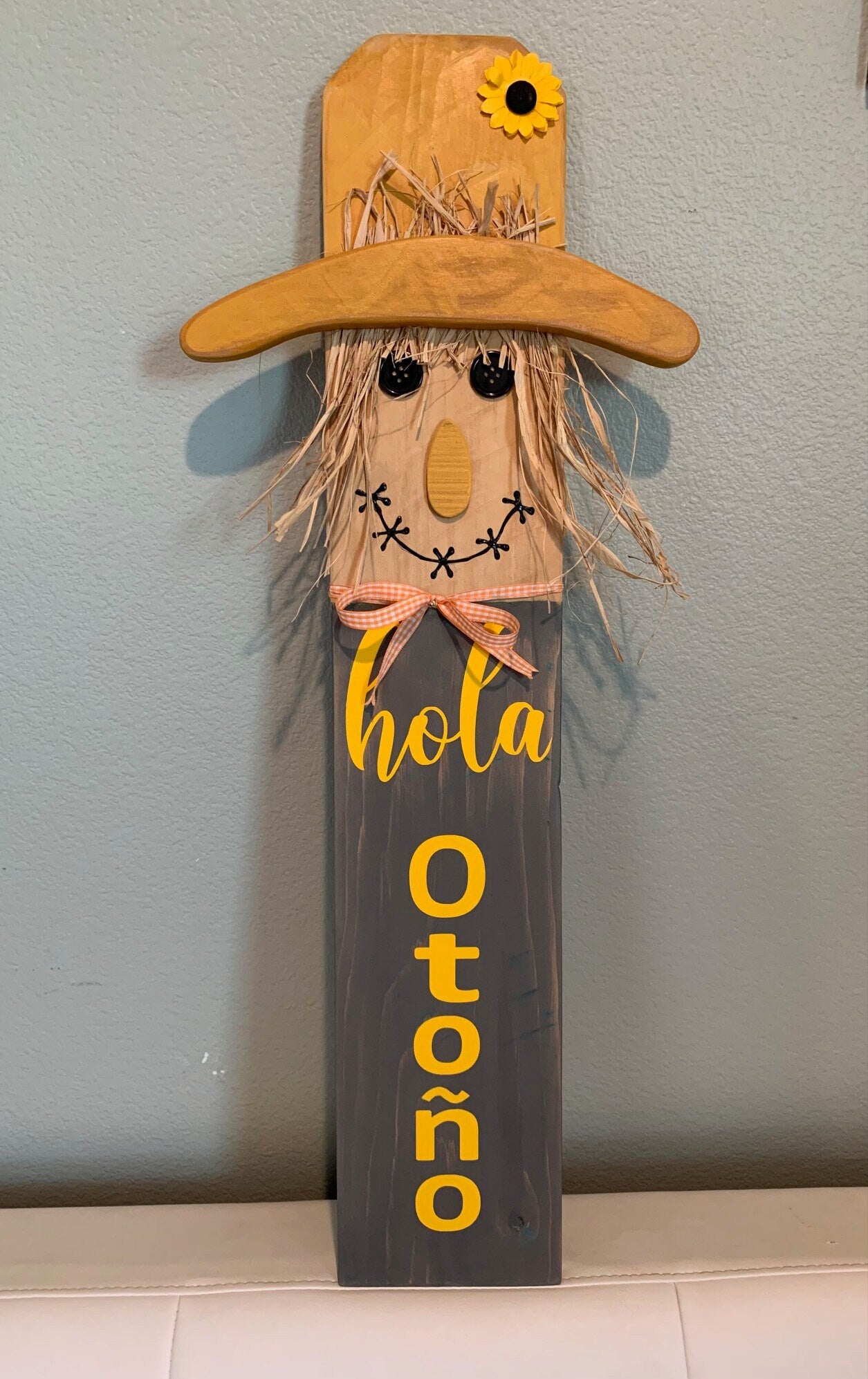 Fall Scarecrow Porch Sign Fall Welcome Sign