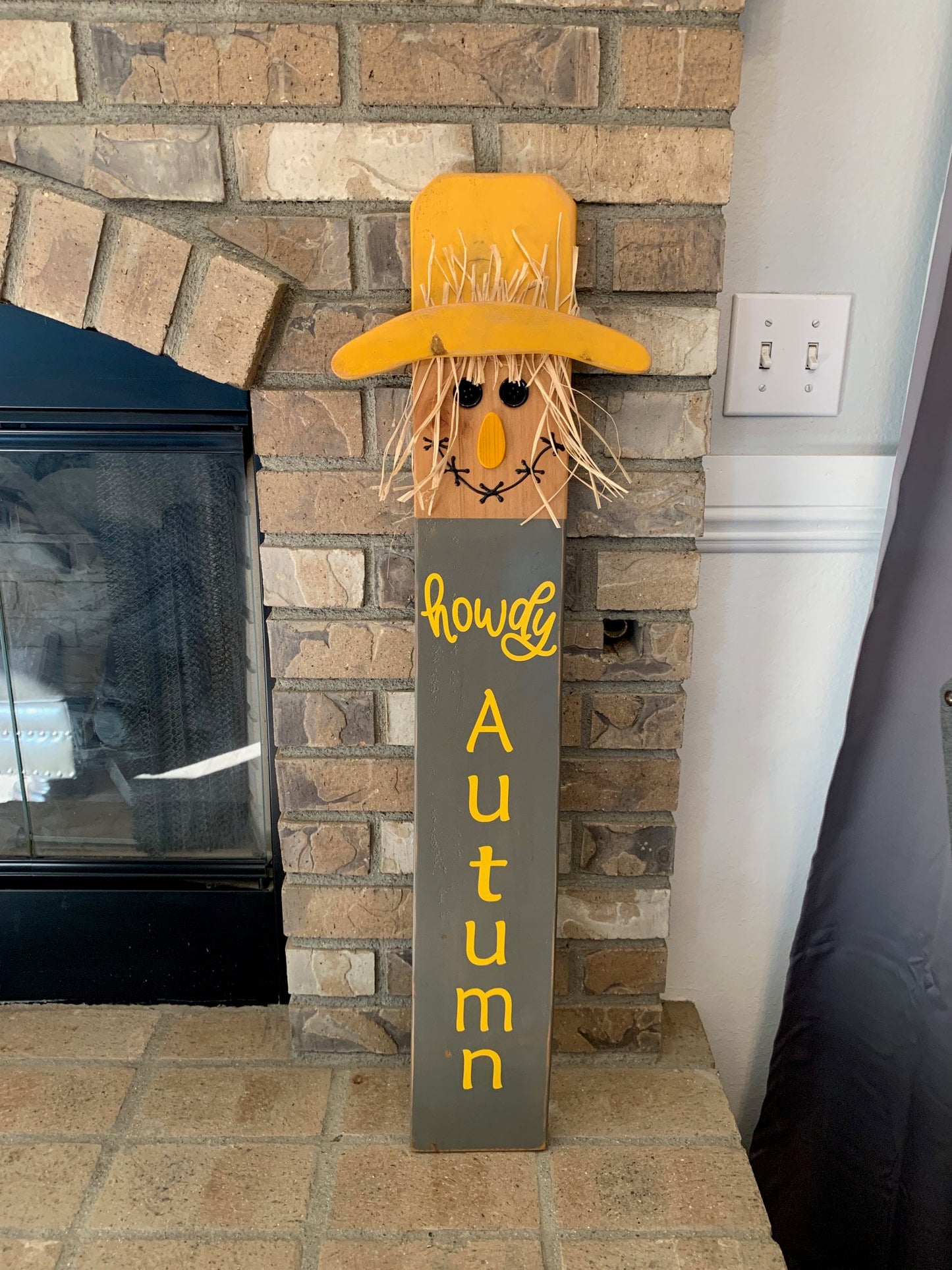 Fall Scarecrow Porch Sign Fall Welcome Sign