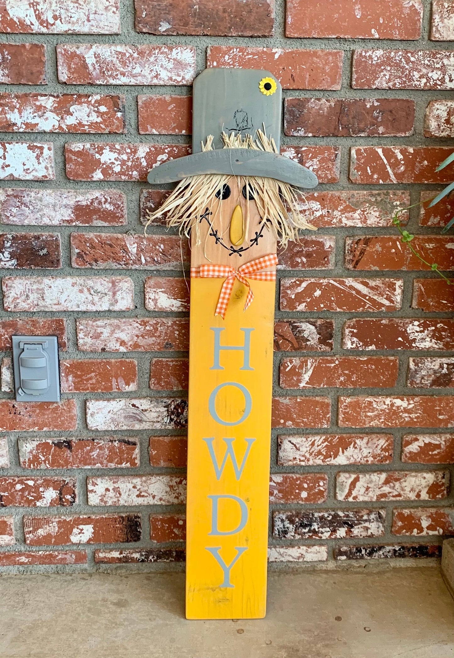 Fall Scarecrow Porch Sign Fall Welcome Sign