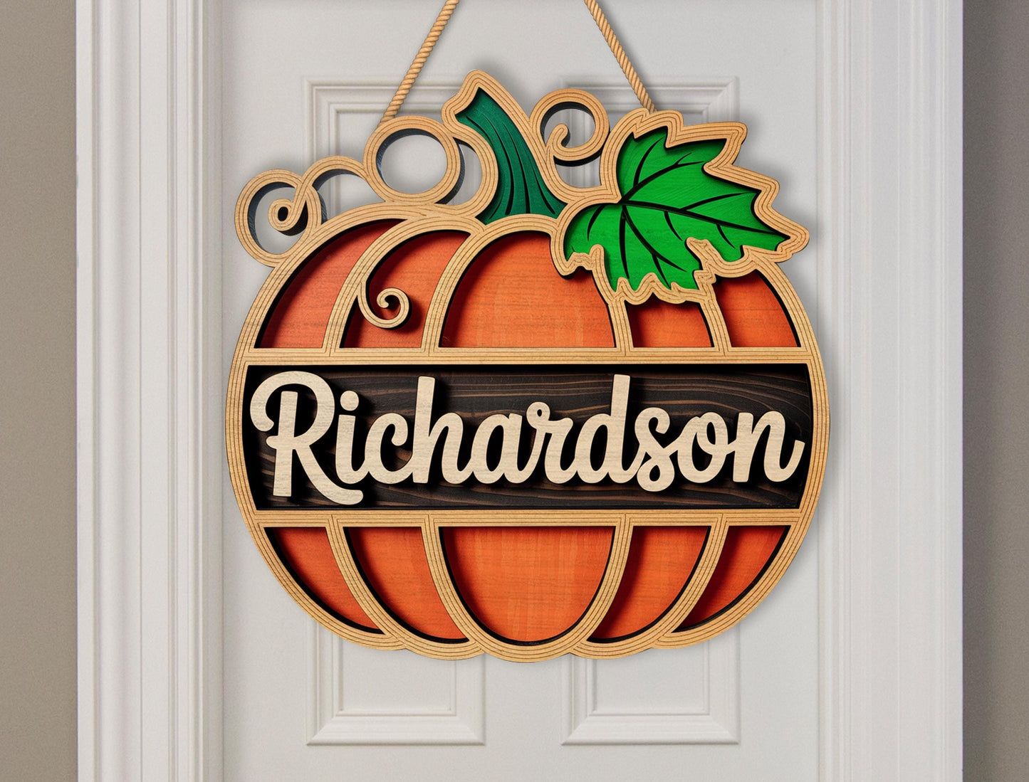 Personalized pumpkin family name sign