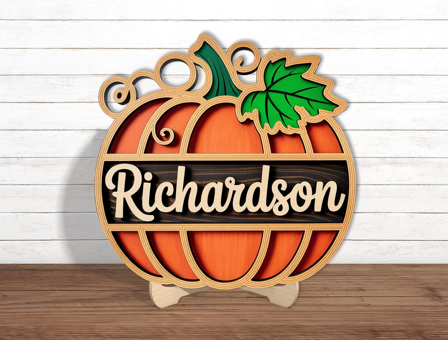 Personalized pumpkin family name sign