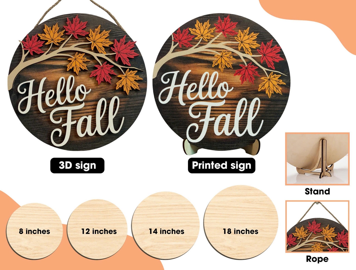 Personalized pumpkin family name sign