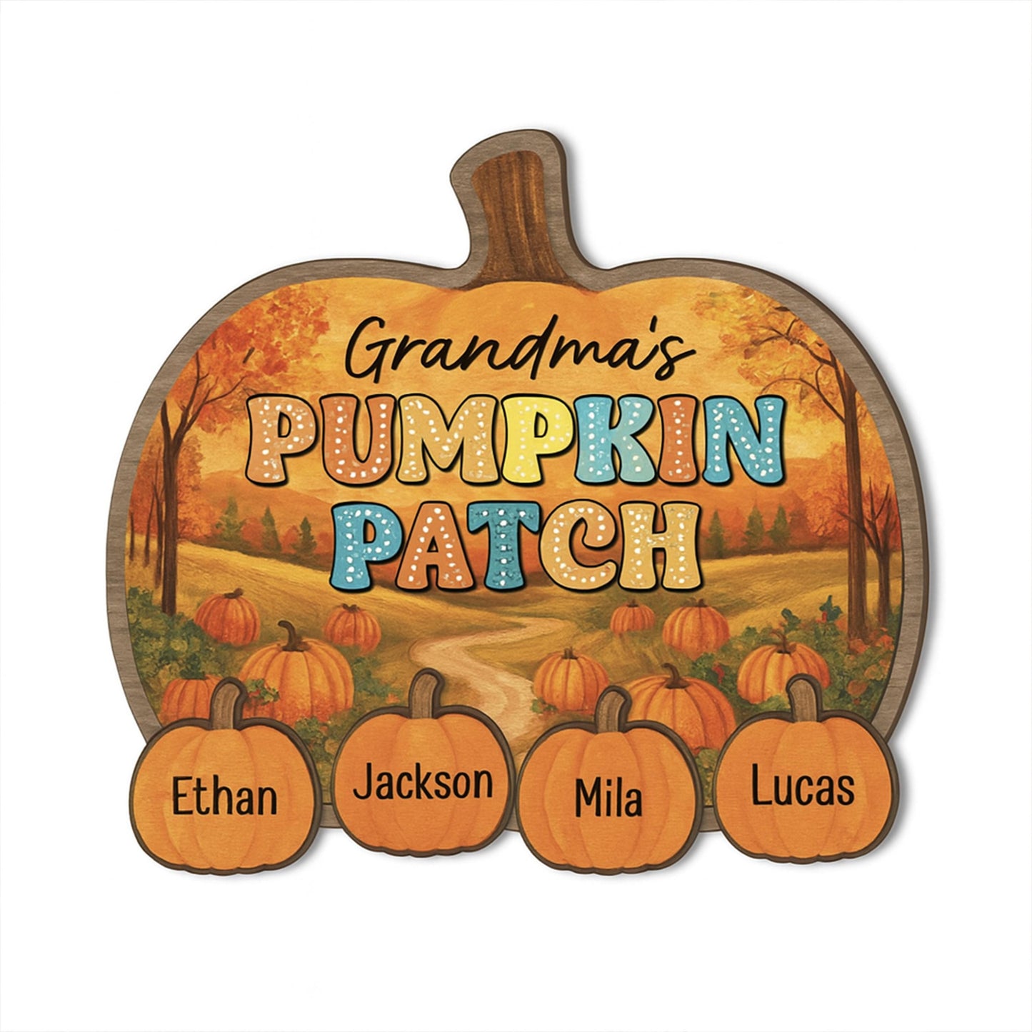 Personalized Grandma's Pumpkin Patch Sign