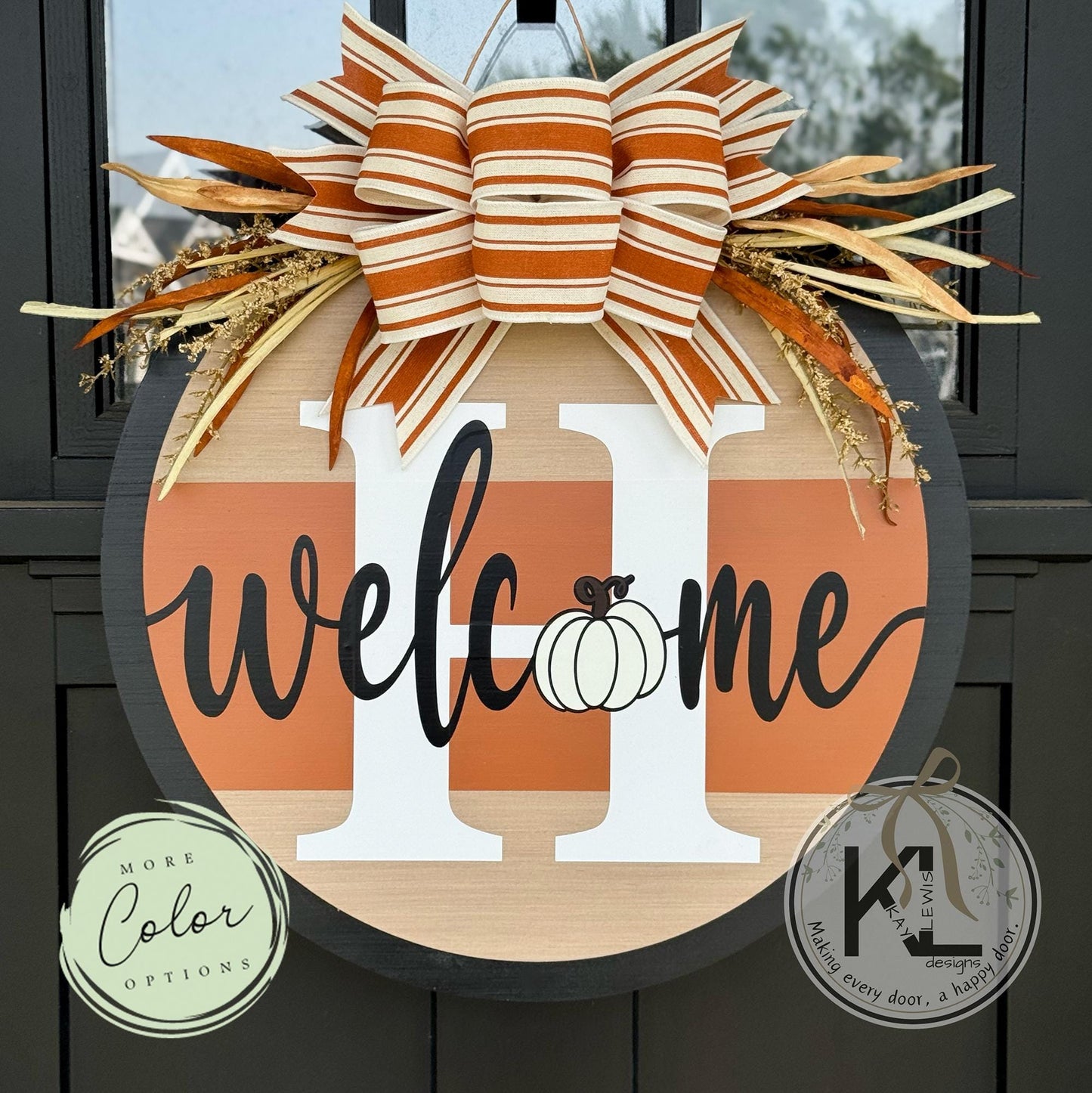Fall Front Door Decor - Fall Door Sign Pumpkin