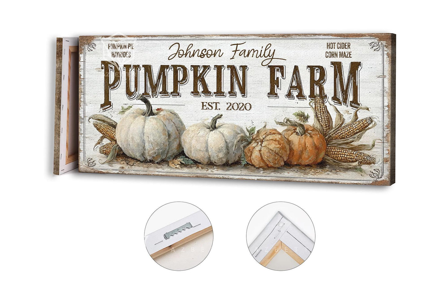 Personalized Pumpkin Farm Sign Custom Family Name Year