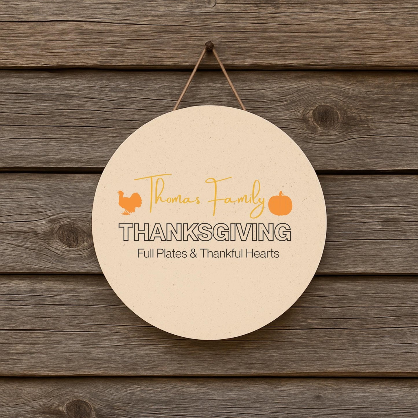 Custom Thanksgiving Wood Sign
