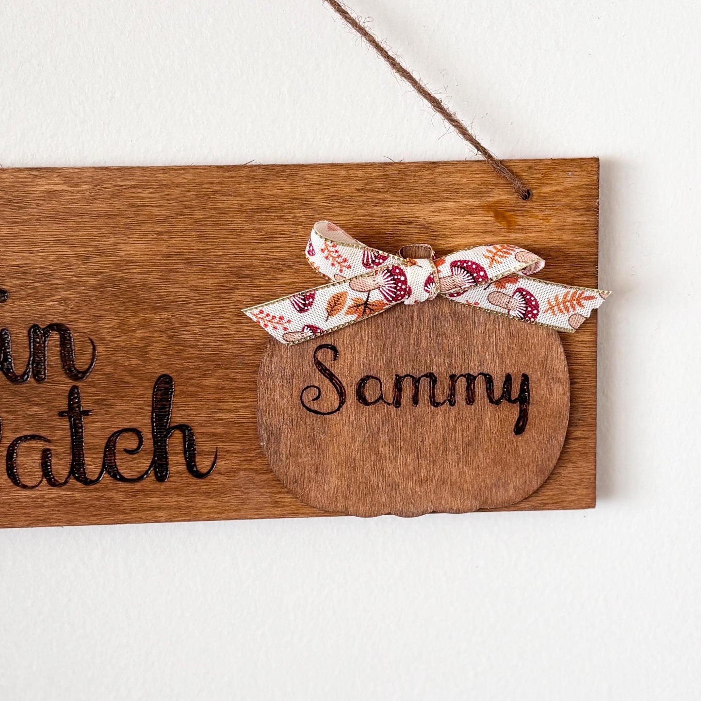 Personalized Pumkin Patch Sign - Fall Wood Sign