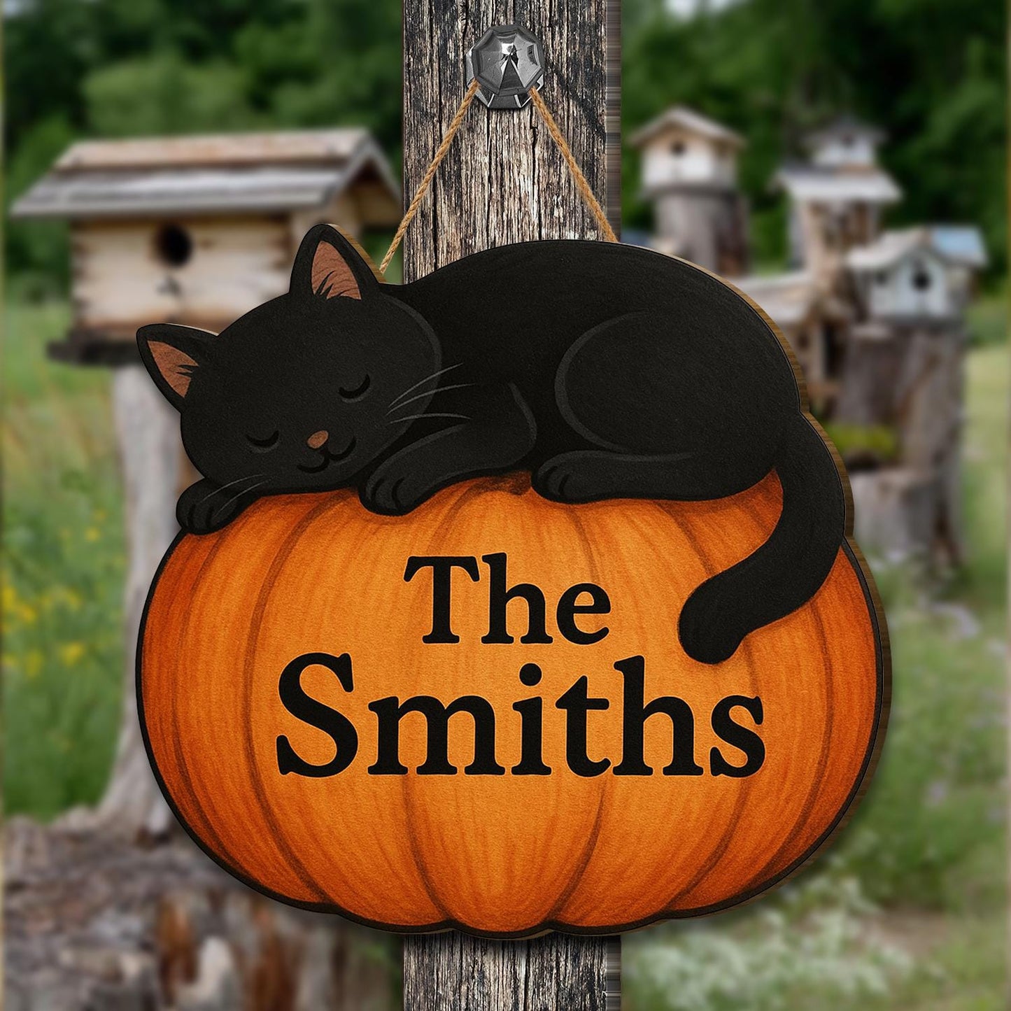 Custom Family Name Autumn Porch Décor