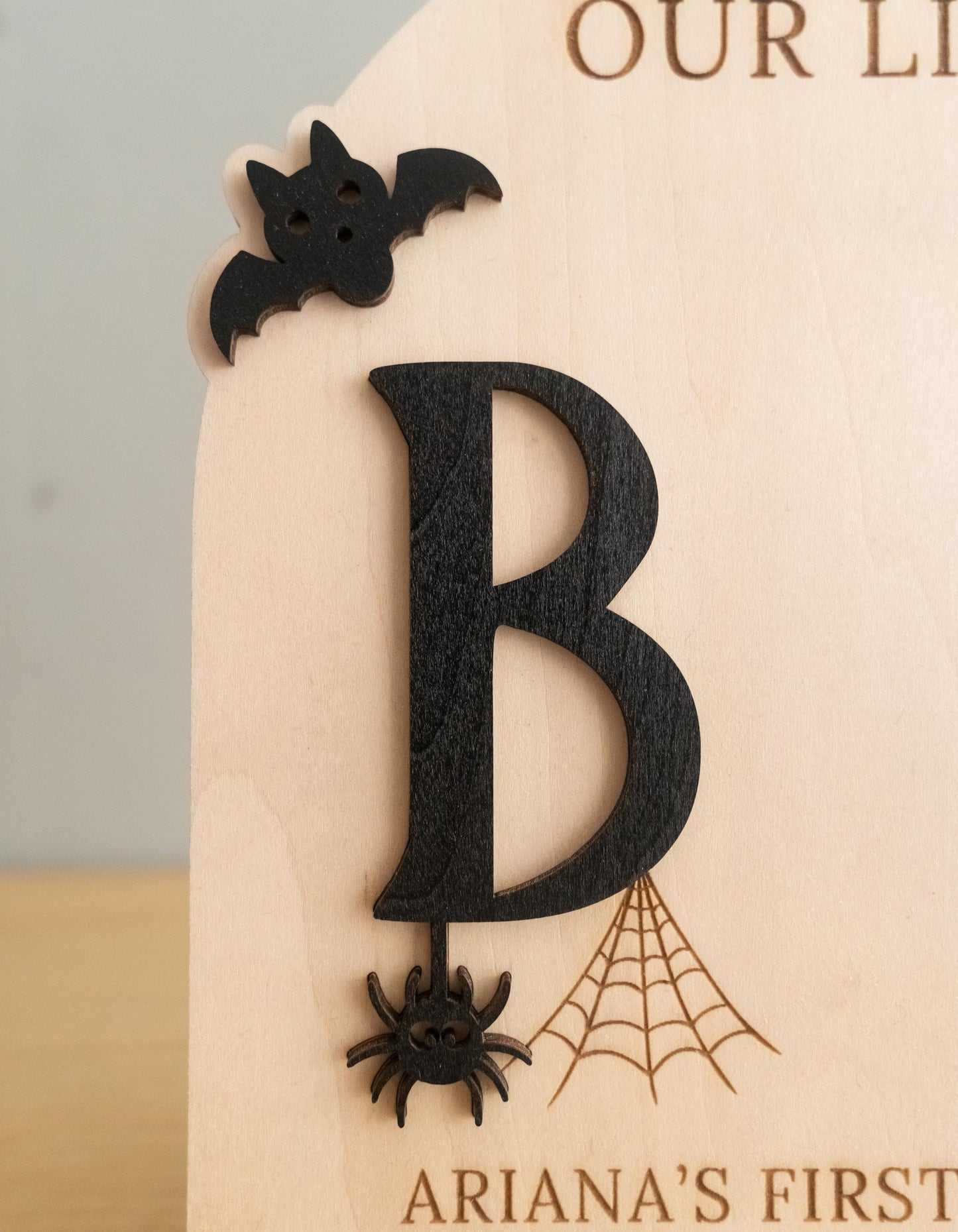 Personalized Ghost Footprint Wood Decor for Baby