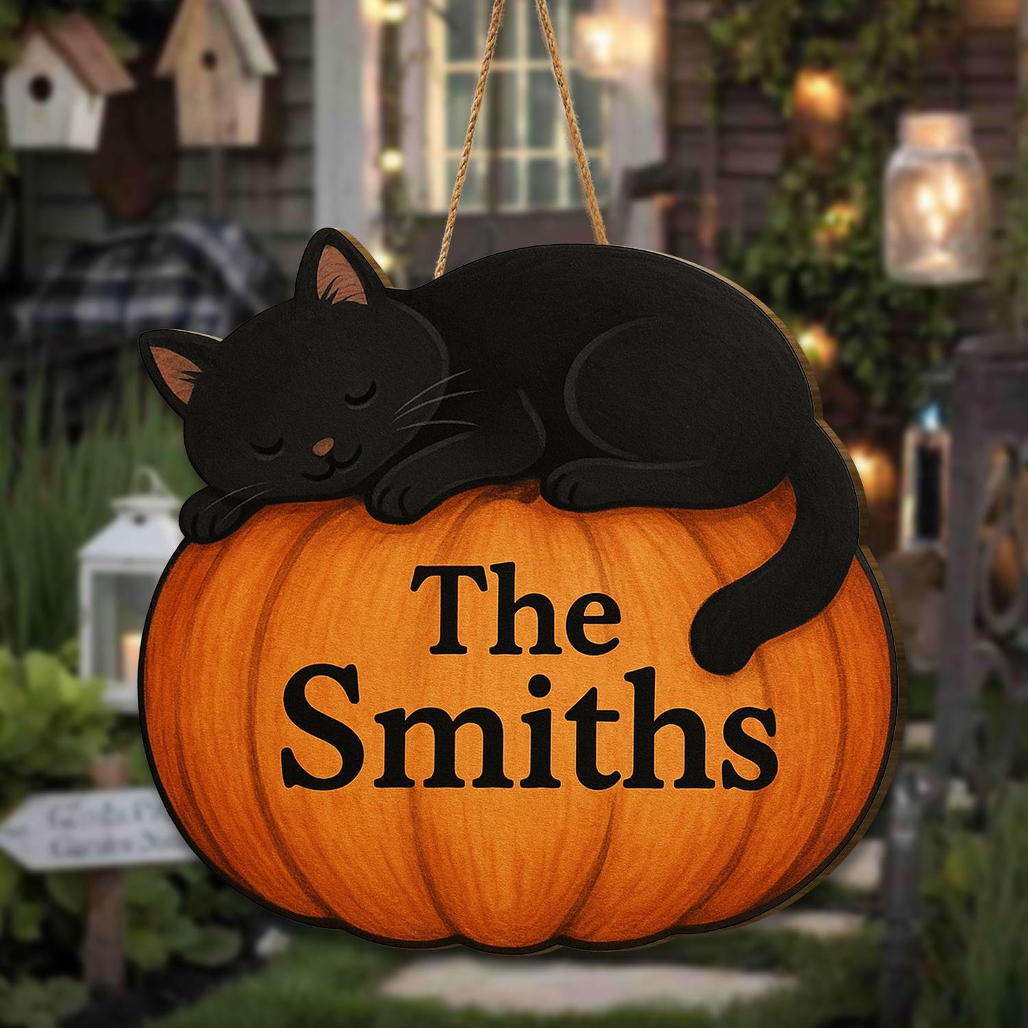 Custom Family Name Autumn Porch Décor