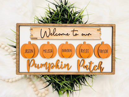 Personalized Fall Family Sign