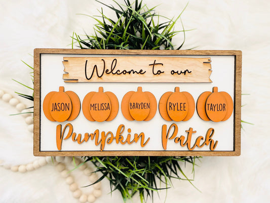 Personalized Fall Family Sign