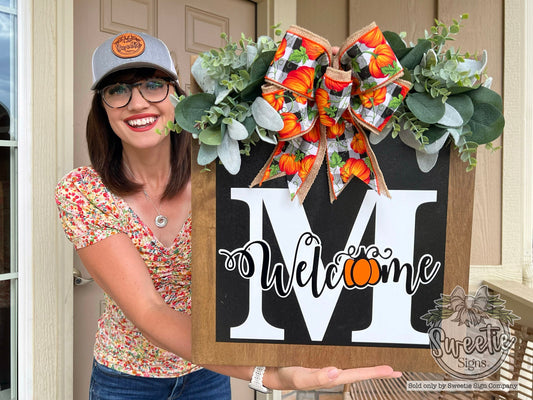 Personalized Fall Front Door Decor