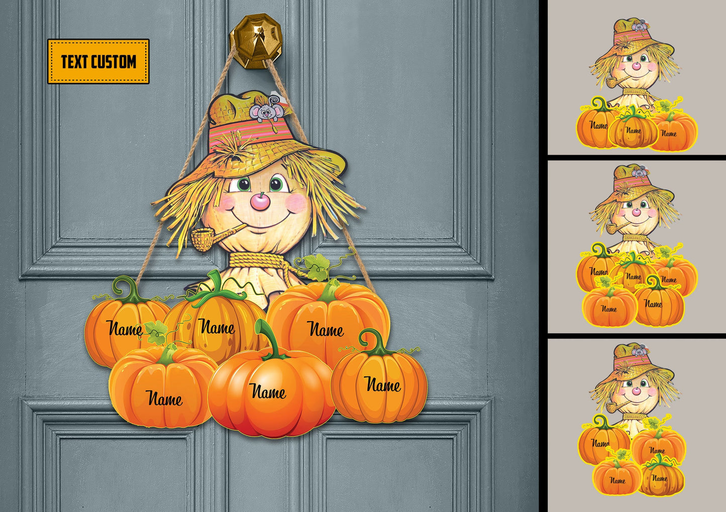 Thanksgiving Scarecrow Wood Sign