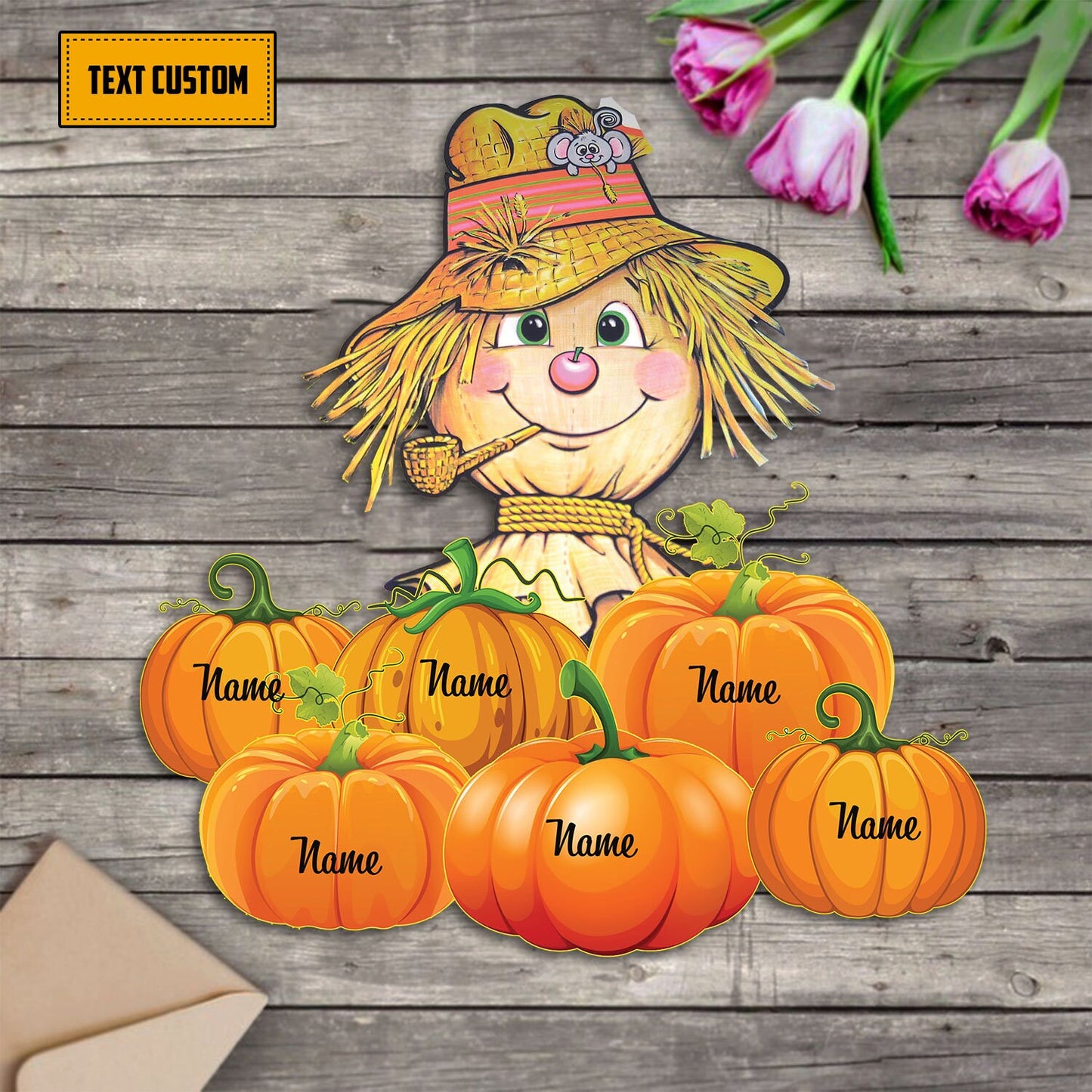 Thanksgiving Scarecrow Wood Sign