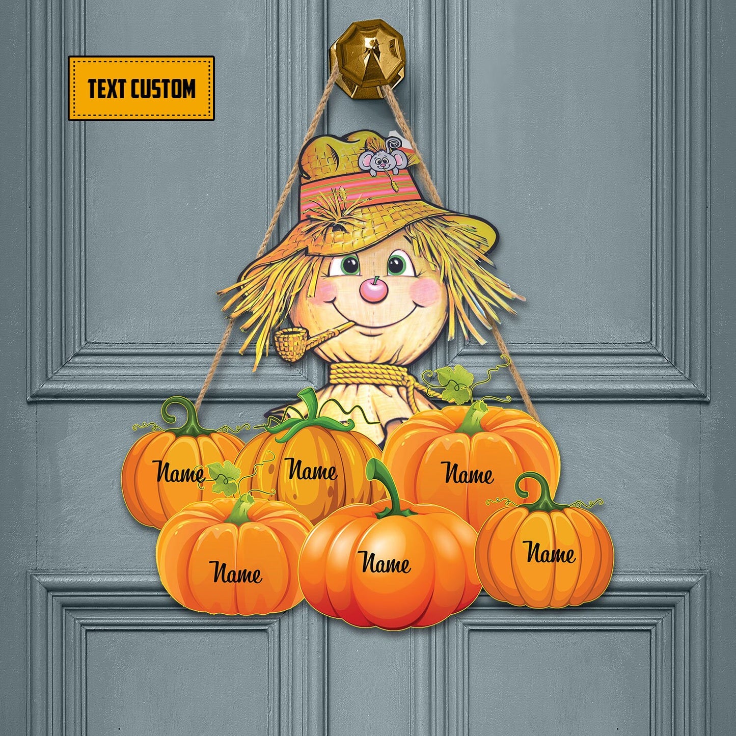 Thanksgiving Scarecrow Wood Sign