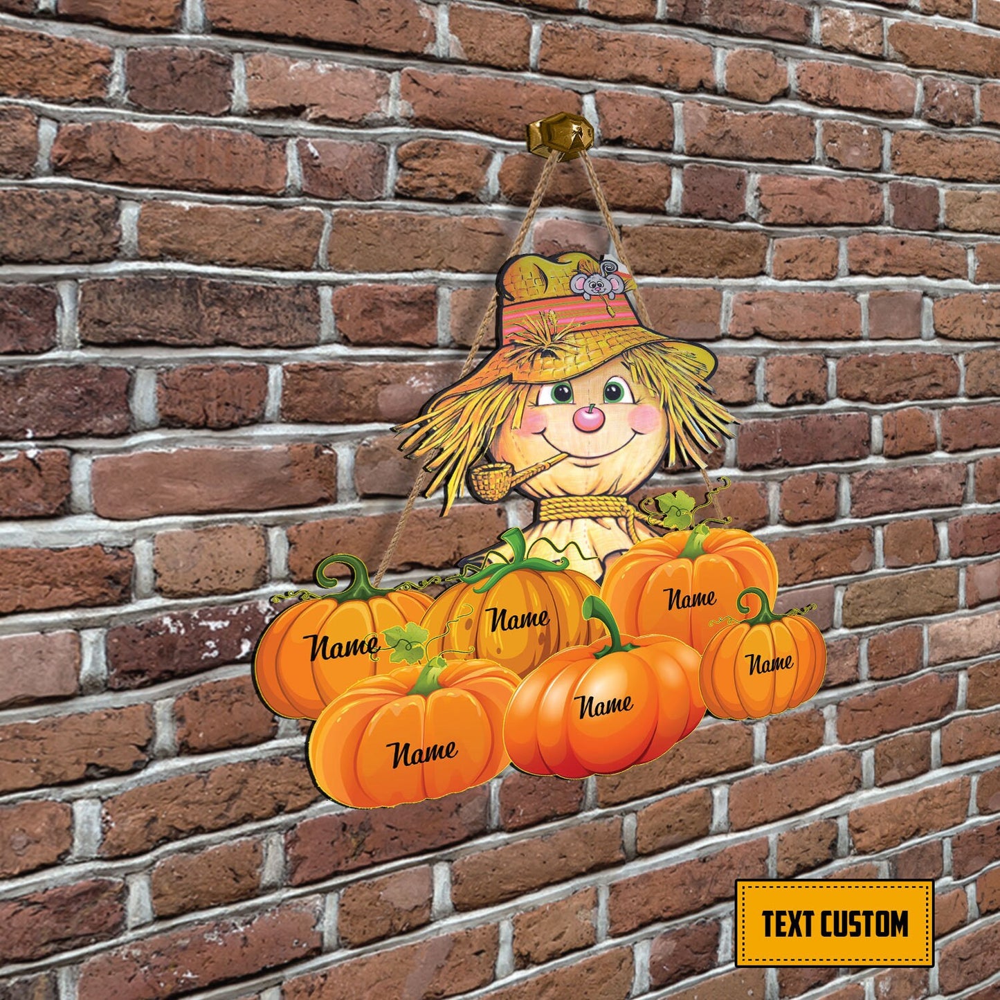 Thanksgiving Scarecrow Wood Sign