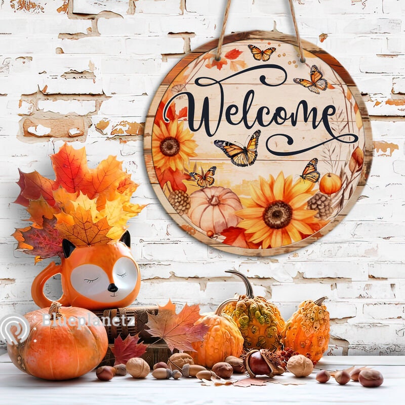 Personalized Welcome Fall Door Hanger