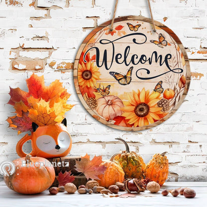 Personalized Welcome Fall Door Hanger