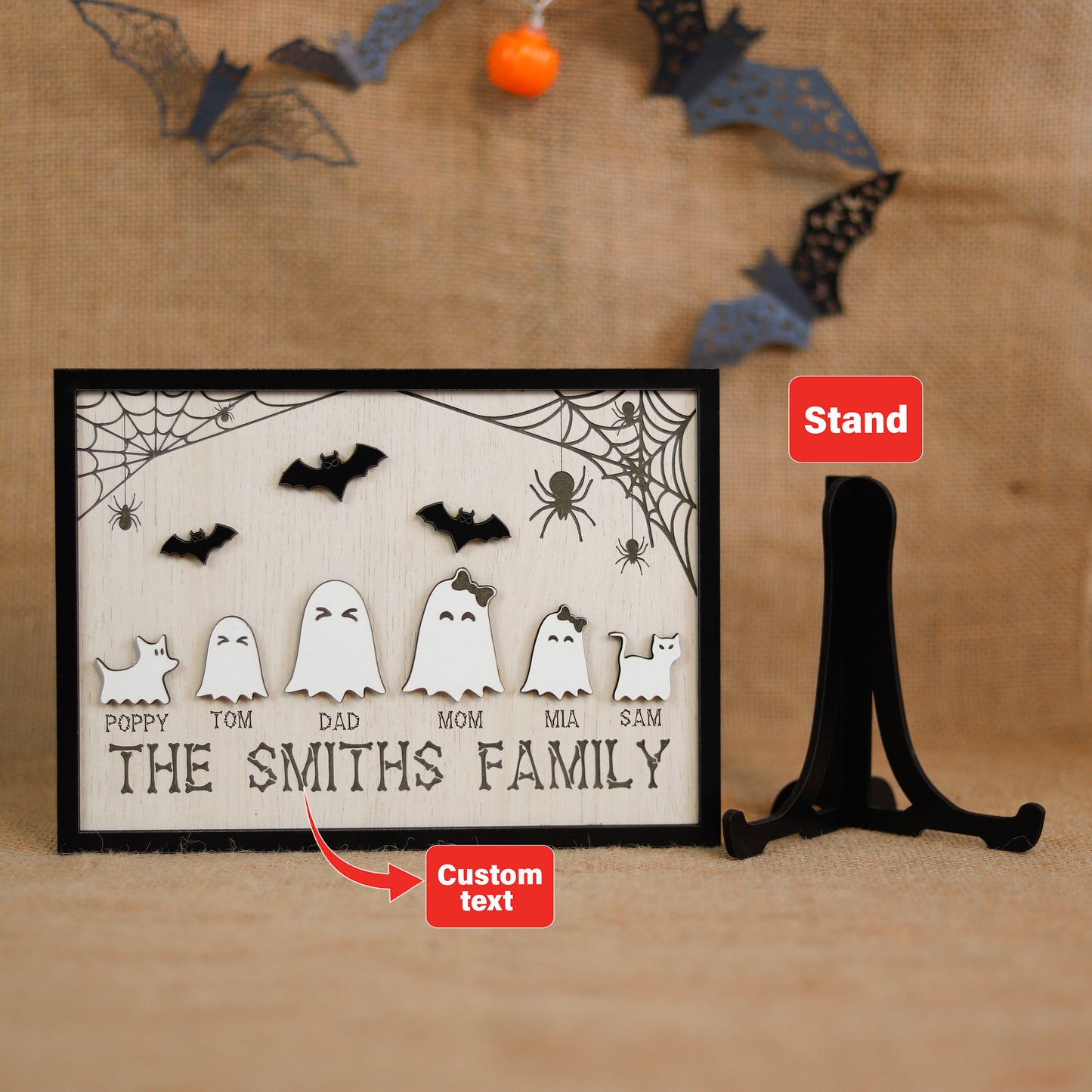 Spooky Fanny Wood Sign Halloween Farmhouse Decor