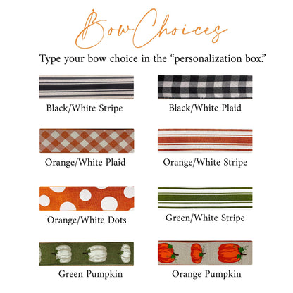 Pumpkin Door Hanger - Welcome Fall Wreath