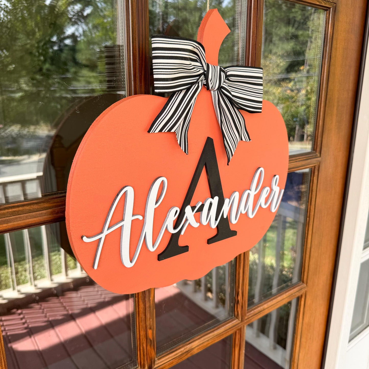 Pumpkin Door Hanger - Welcome Fall Wreath