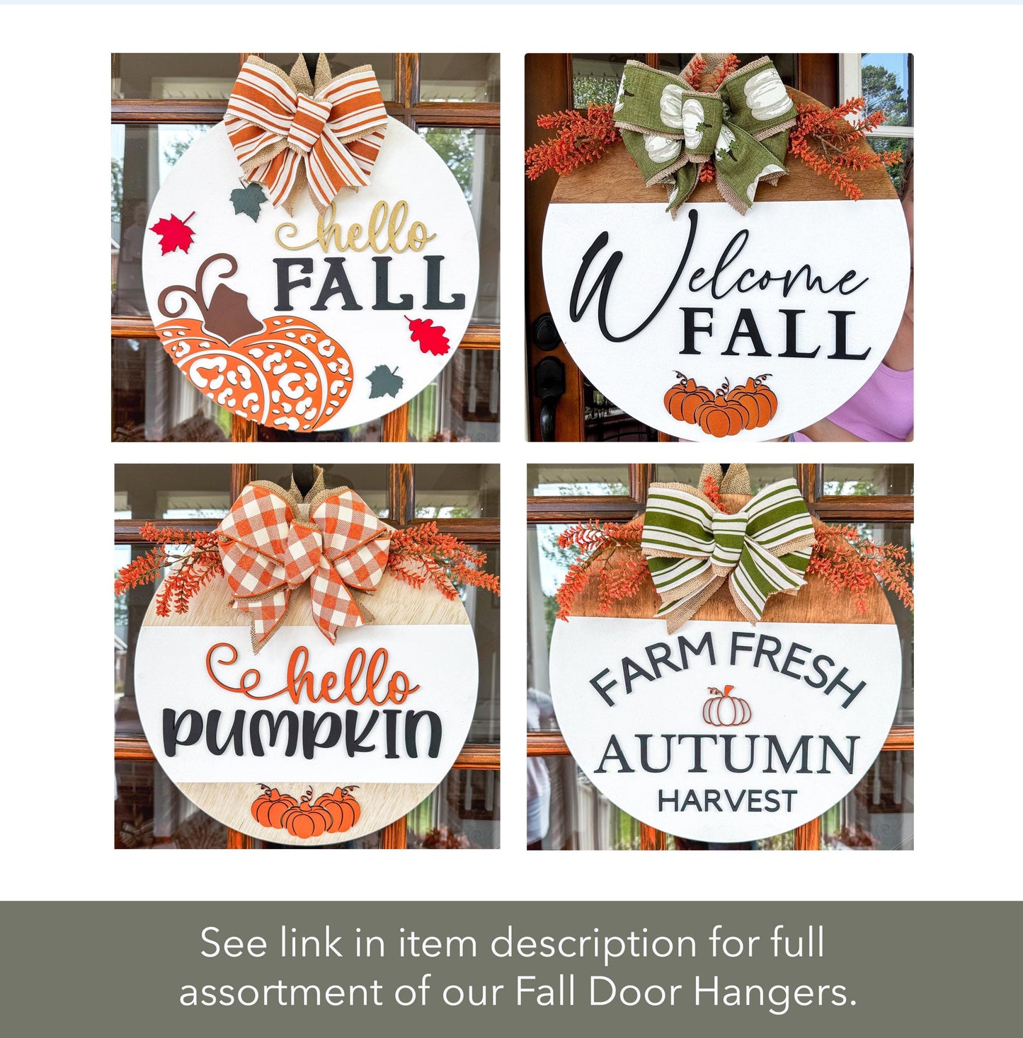 Pumpkin Door Hanger - Welcome Fall Wreath