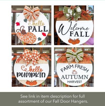 Pumpkin Door Hanger - Welcome Fall Wreath