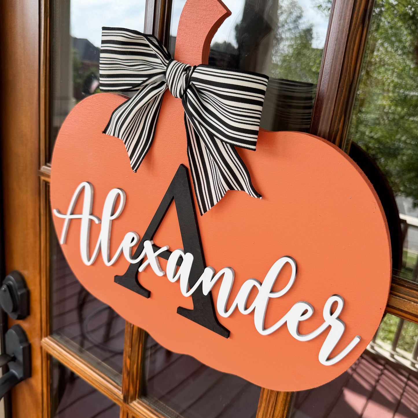 Pumpkin Door Hanger - Welcome Fall Wreath