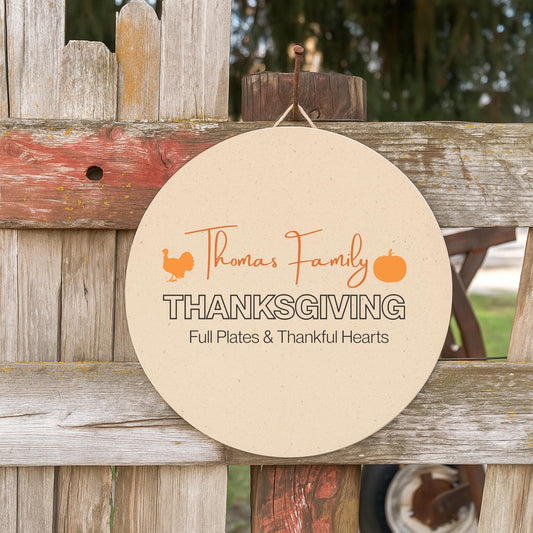 Custom Thanksgiving Wood Sign