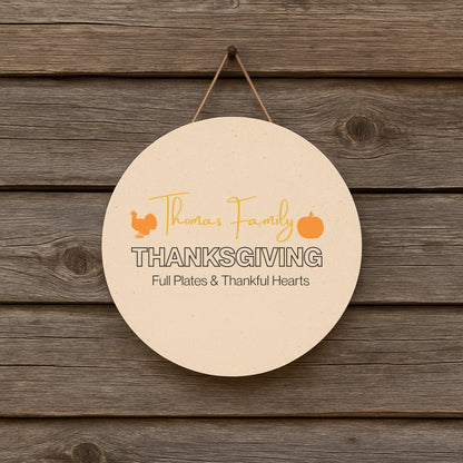 Custom Thanksgiving Wood Sign