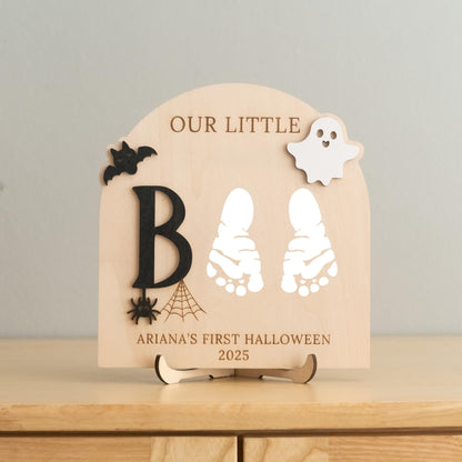 Personalized Ghost Footprint Wood Decor for Baby