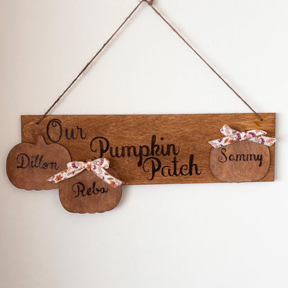 Personalized Pumkin Patch Sign - Fall Wood Sign
