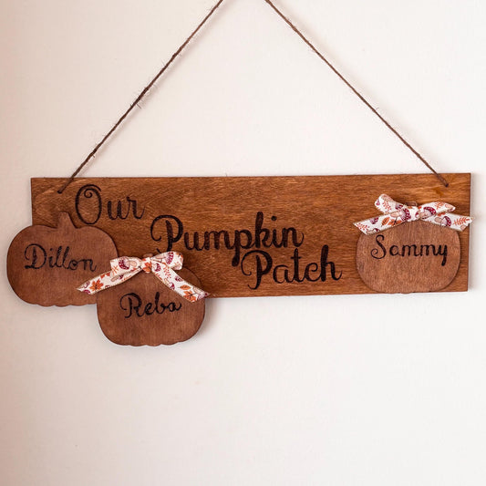 Personalized Pumkin Patch Sign - Fall Wood Sign